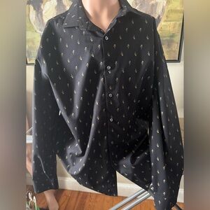 Men's Black Patterned button down shirt
Organic Cotton